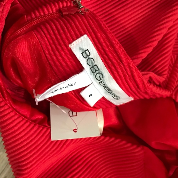 BCBGeneration Red Empire Dress Back Tie NEW NWT 2 - Picture 6 of 7
